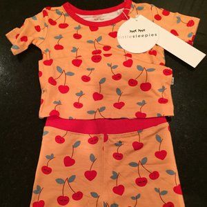 NWT 3TSweet Cherries Little Sleepies (Short Sleeve/Shorts)